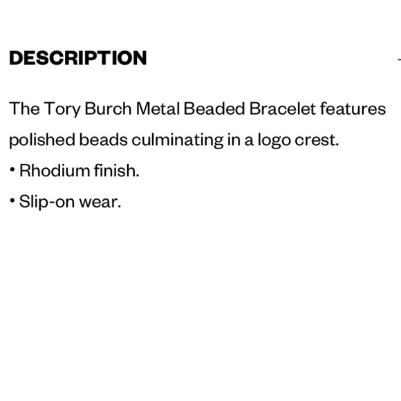 NEW Tory Burch Silver Metal Beaded Bracelet - Picture 5 of 9
